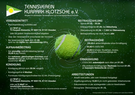 Übersicht über die wichtigsten Punkte in den Ordnungen